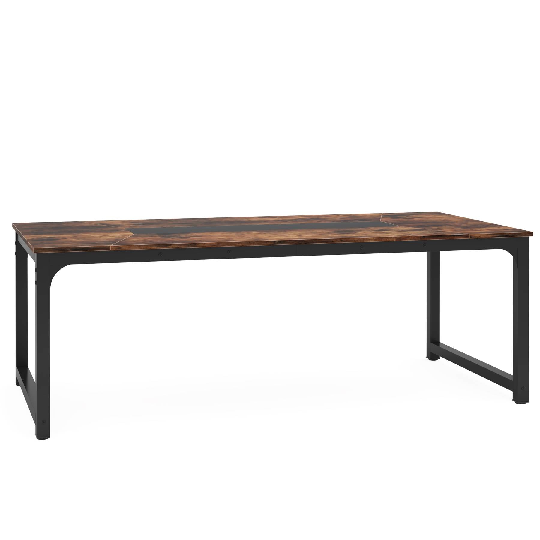Dining Table for 6-8 Person, Industrial Kitchen Table with Metal Frame Tribesigns